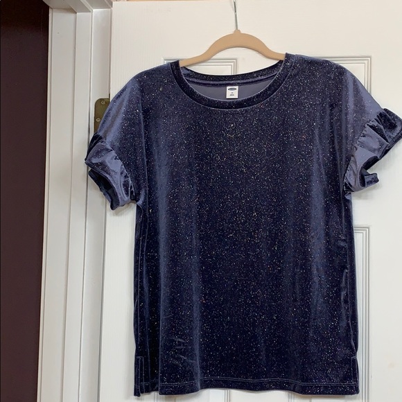 navy sparkle top